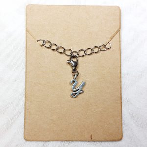 Charm Buchstabe "Y" Silberfarben